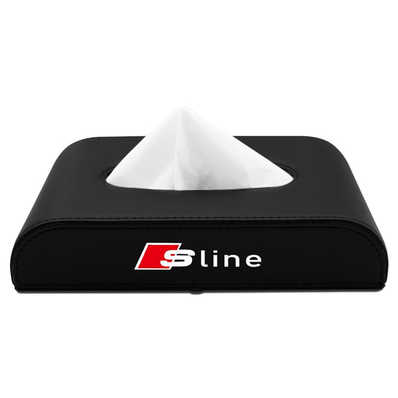 

1pcs Car Tissue Box Holder Armrest Box Storage Case Emblem for Audi RS Q3 Q7 S3 S4 S5 S6 S8 A3 A4 B8 8P 8V A6 C7 A5 Q5 B7 B6 B9 QUTTRO sline чорний
