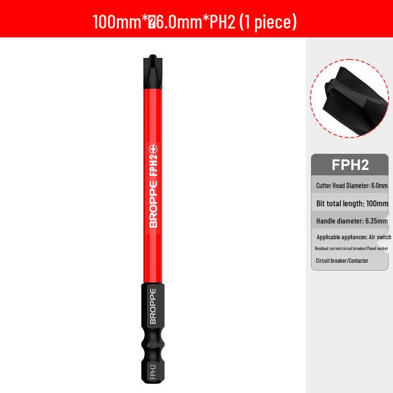 Verbesserter magnetischer, rutschfester Elektriker-Schraubendreherbit für Luft- und Schalttafelschalter