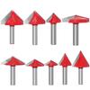 1pc 8mm Shank 60 90 120 150 Degrees V Groove Wood Router Bit Solid Carbide End Mill Woodworking Tools