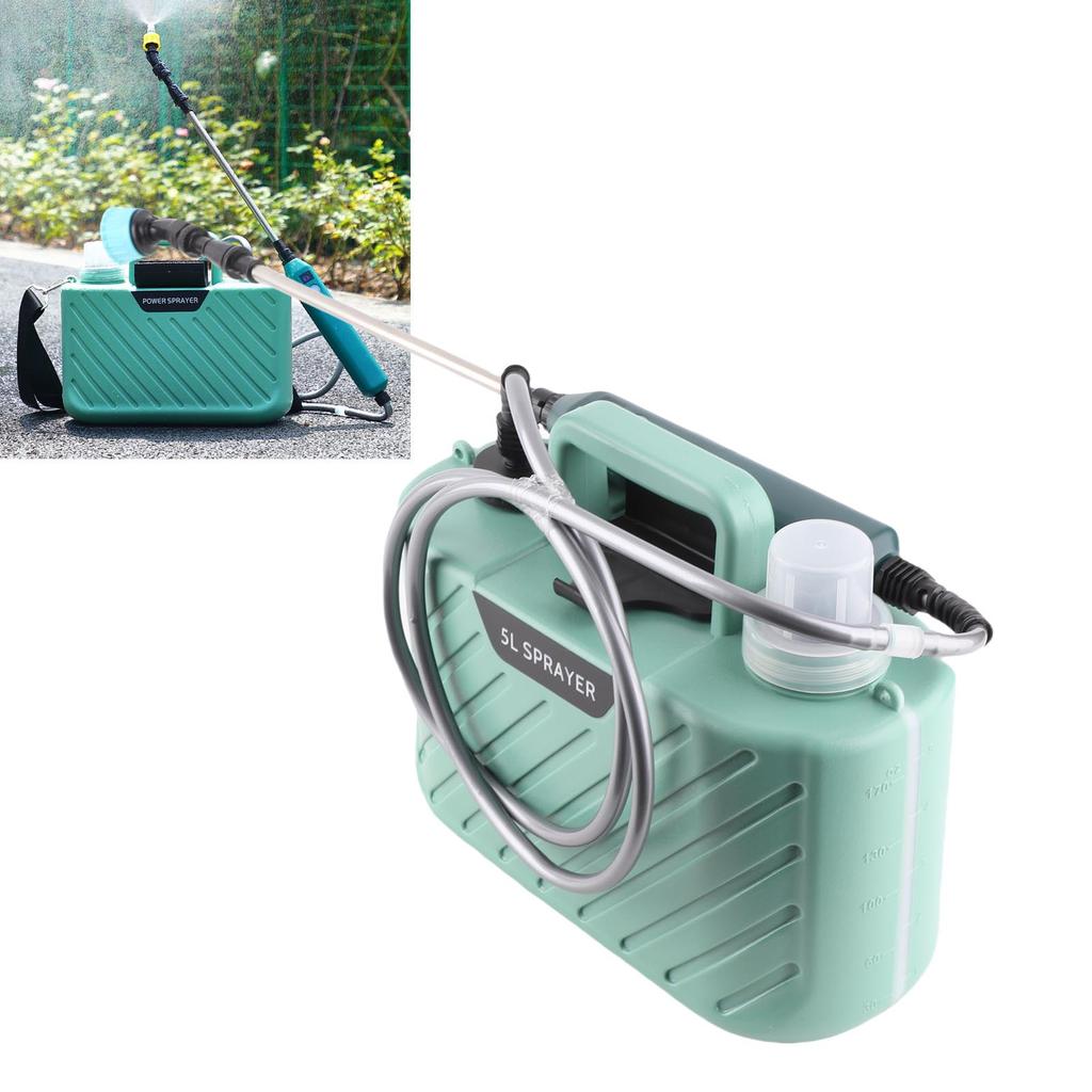 Electric Plant Sprayer Battery Powered 5L with 3 Nozzles Retractable Wand   Shoudler Strap Garden Sprayer for Lawn