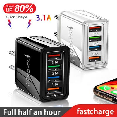 3.1A Rychlá USB nabíječka Quick Charge 3.0 Adaptér pro telefon pro iPhone 15 Pro Max Tablet Přenosná nástěnná mobilní nabíječka Rychlonabíječka