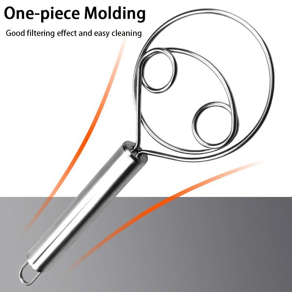 High Quality Stainless Steel Dough Mixer HandHeld Fast Stirring Egg Stirrer Double Hole Whisk Cream Kitchen Tool
