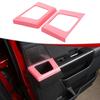 Interior Rear Door Handle Cup Holder Panel Trim Bezels For Ford F150 2021+ Pink