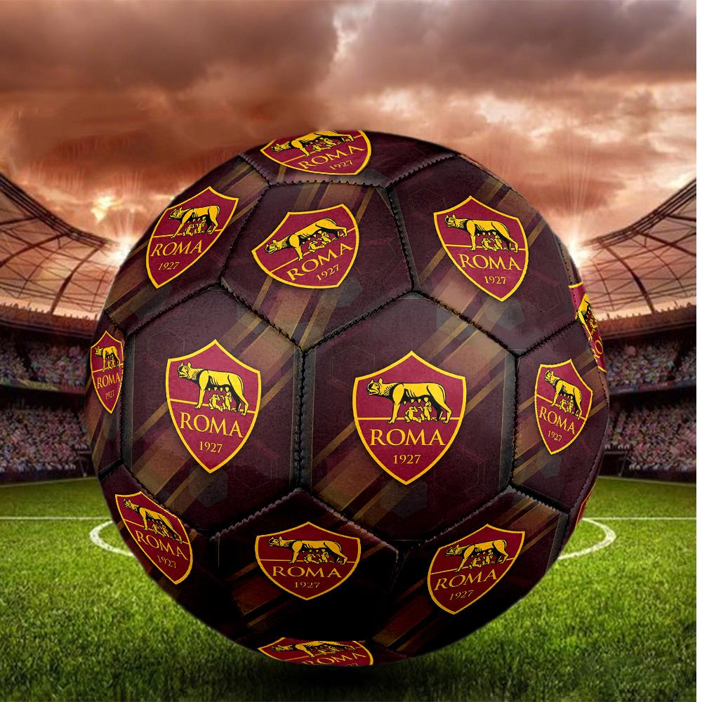 AS Roma Size 5 Football High Elastic Soccer Ball For Outdoor Competition Daily Training Play