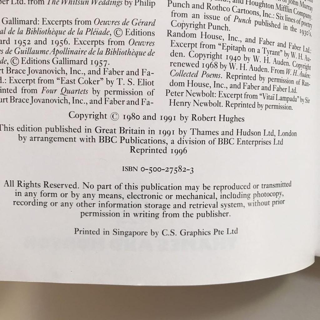 [USED] THE SHOCK OF THE NEW Robert Hughes