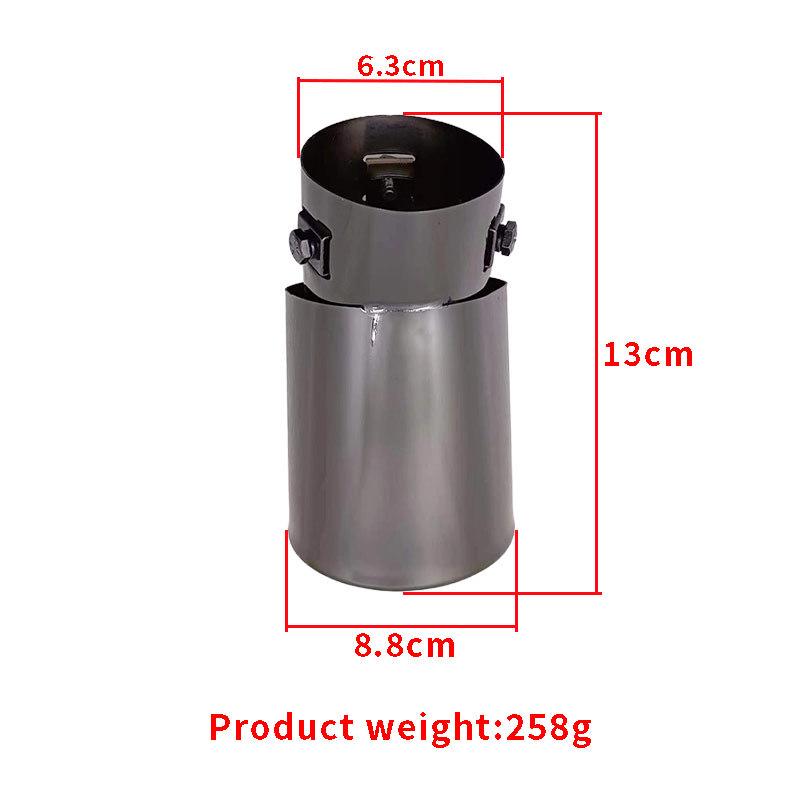 Universal Titanium Black Stainless Steel Exhaust Tailpipe Sleeve for Buick Excelle, Nissan Bluebird, and Ford Focus