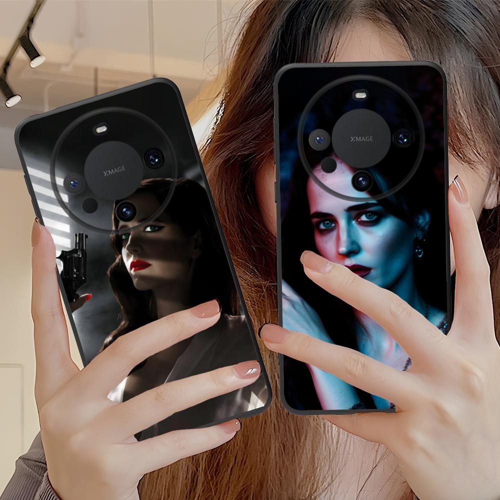Eva Green Matte TPU Mobile Phone Case for Huawei Mate 60 50 40 30 20 10 Pro Plus Lite E 5G Colorful Printing Cover