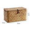 Woven Sea Vine & Bamboo Rectangle Snack Storage Basket