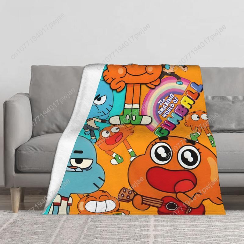 Creative Homewares Unisex The Magical World Of Gumball Flannel Blanket - Soft And Warm For The Couch Bed Camping Travel - Vibrant Custom Blankets