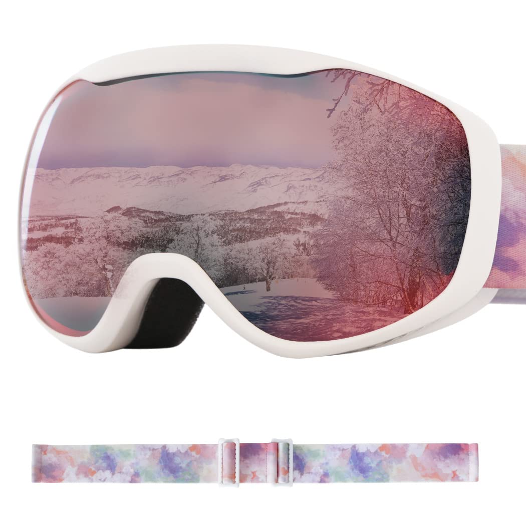 

Pontapes Ski Made in Double Easy to Available in 8 F Ski Snow Goggles for Boys and Girls Kids Goggles, Japan, Anti-Fog Lens, Install, Colors,