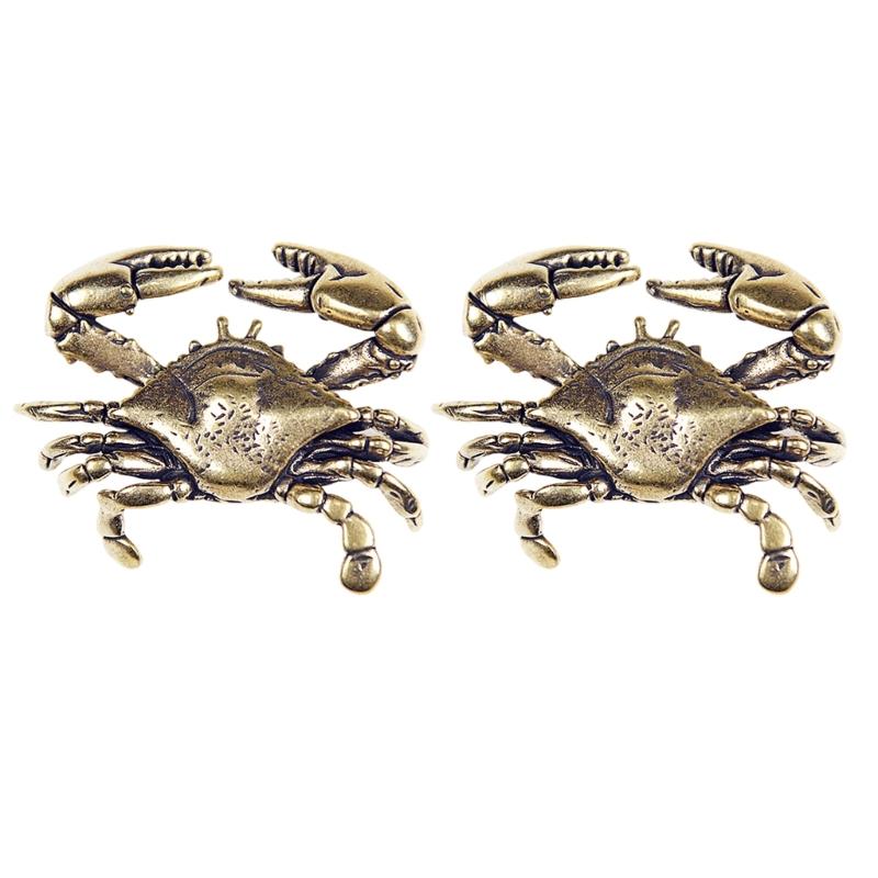 Messingkrabben Regaldekorationen Akzent ,Krabbenfiguren Tischmittelstücke Heimdekorationen Retro Krabben Dekorationsgegenstände