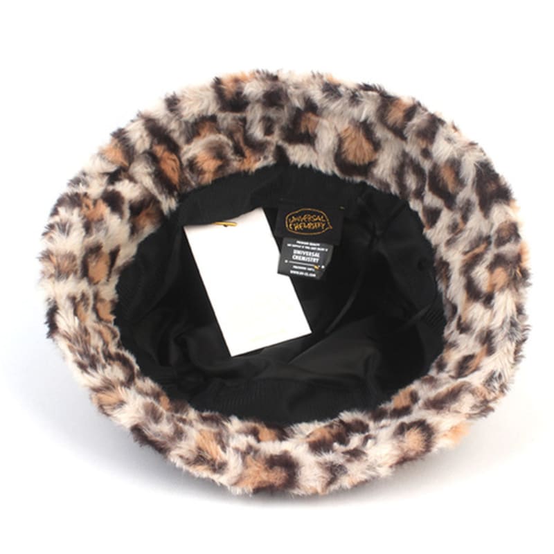 Universelle Chemie Fell Leopard Elfenbein Fischerhut