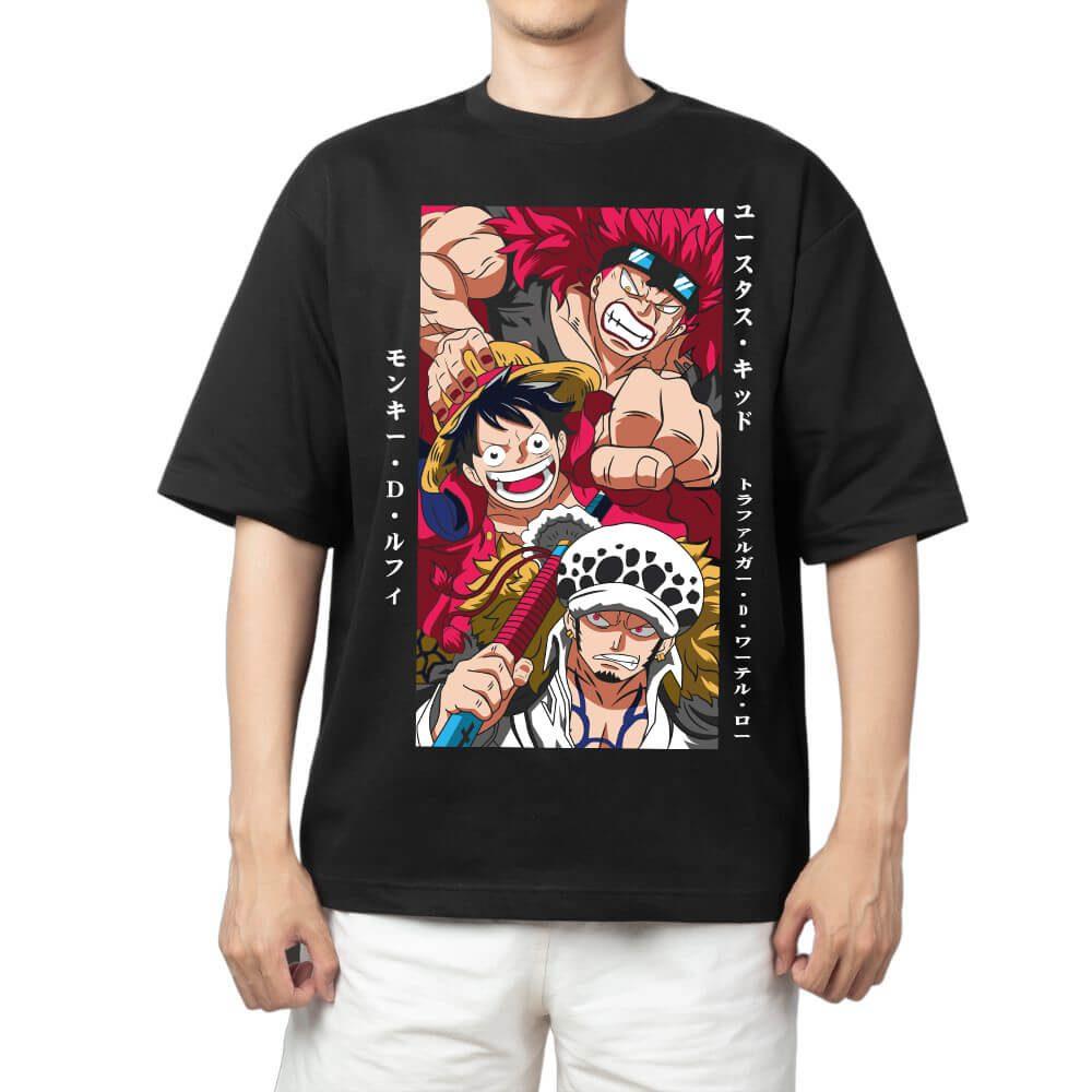 2026 New One Piece Monkey D Luffy Haki Gear 5 Printed Short Sleeve Tshirt Mens and Womens Tshirt Mens Tops Sports Tshirt