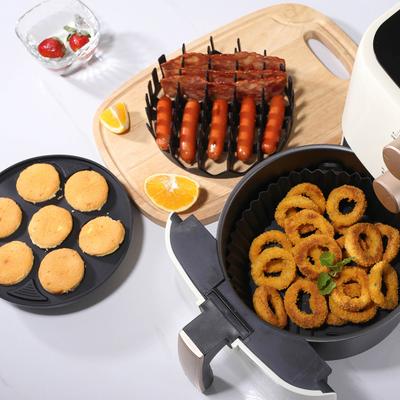 Air Fryer Liner Silikon Bakning Bacon Varm Plåt Set Hundgaller 7