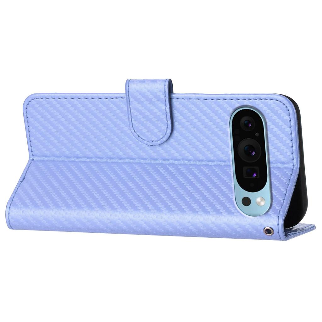 YX0070 For Google Pixel 9 Pro XL Case Carbon Fiber Texture Folio Flip Leather Phone Cover