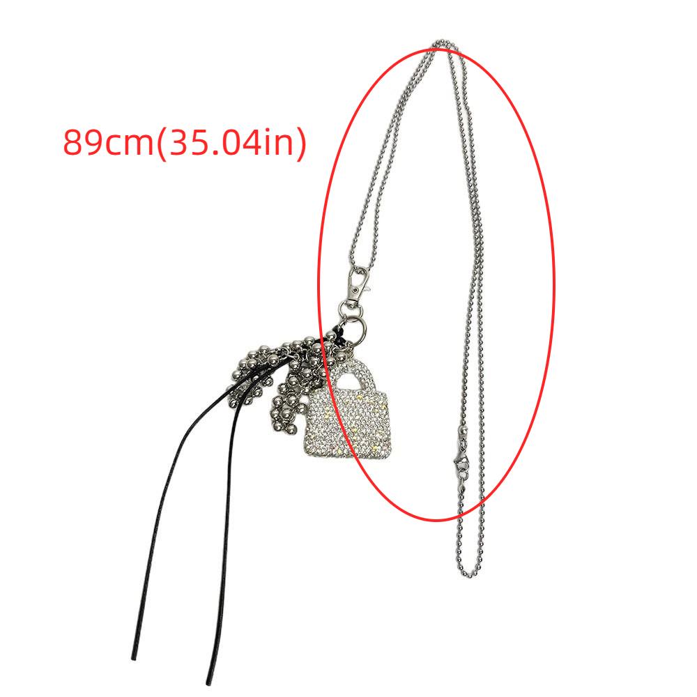 Long Fashion Sweater Chain Cute Tassel Pendant Necklace Creative Small Bag Long Necklace  Gift