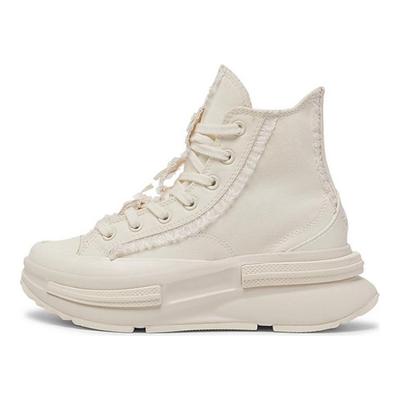 Run Star Legacy CX Plateau High Rüschen & Schleifen - Egret Unisex Sneaker Weiß A10027C