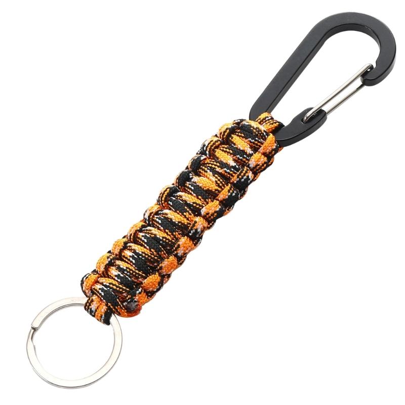 3 Pcs Paracord Braided Keychain Clip with Strap Heavy Duty  Paracord Lanyard Clip Keychain for Men Women Sports