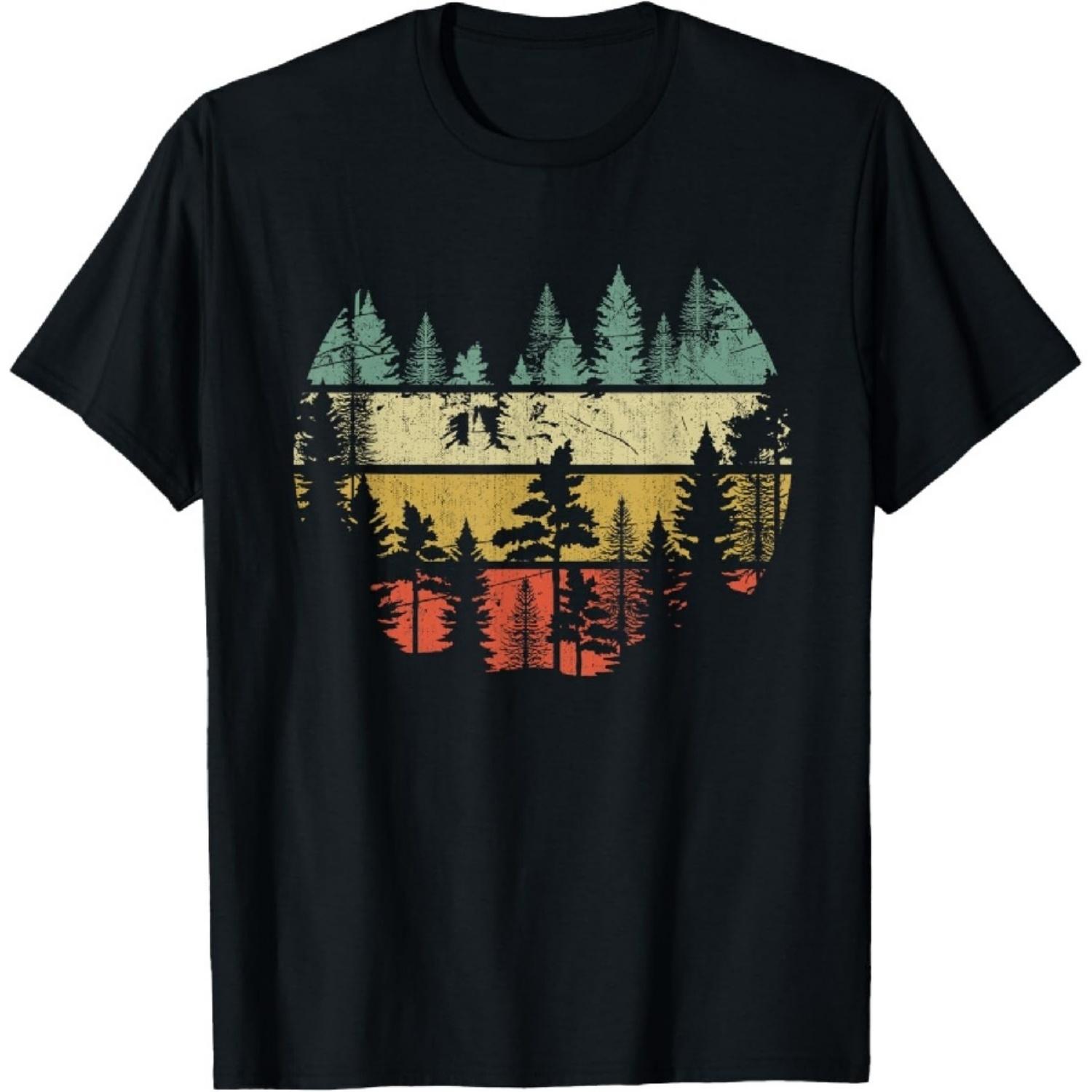 

Wildlife Trees Outdoors Nature Retro Forest Sleeveless T-Shirt XXXXXL чорний