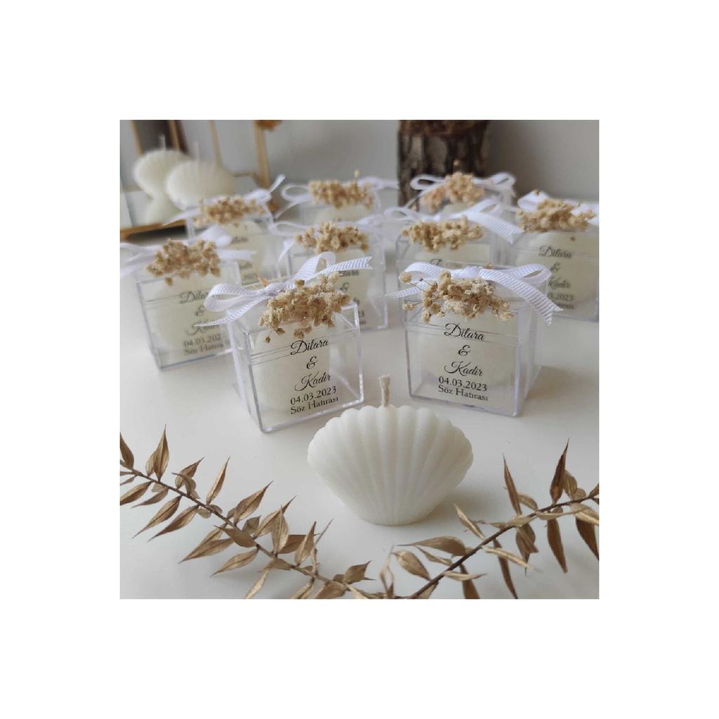 Florale Austern-Geschenkkerze, Hochzeit, Verlobungsversprechen, Mevlut, 15 Stück