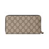 Gucci Marmont Marmont Gold Label Logo Long Zipper Canvas Patch Leather Wallet Wallet Women's Ebony/Black