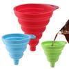 4Pcs Drain Foldable Funnel Mini Collapsible Funnel Portable Silicone Funnel Liquid Transfer