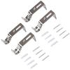 2/4pcs Wall-mounted Curtain Rod Support Extendable Metal Roman Pole Bracket Universal Adjustable Hanging Hooks