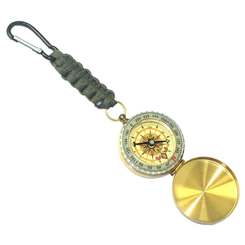 

Small Carabiner Compasses Keychains Braided Paracord Lanyards Clip Pocket Compasses Survival Tool for Camping, Hikings 1