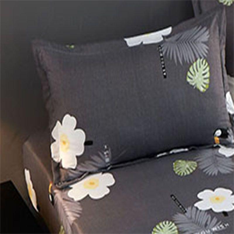 Elegant Multi-color Floral Fitted Sheet Set With Soft Breathable Fabric And Pillowcases
