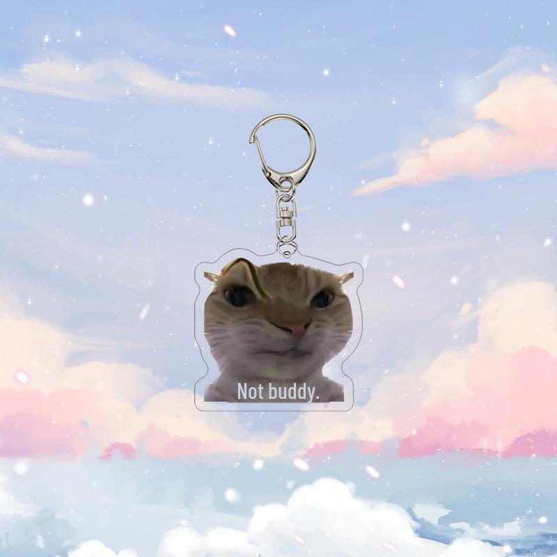 Křivá tlama Koťátko Kreslený Přívěsek na klíče: Vtipný akrylový přívěsek na školní tašku a dárek k narozeninám