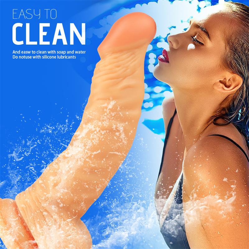 Crescent Large Simulation Dildo Crystal Soft Glue Female Masturbator Adult Products