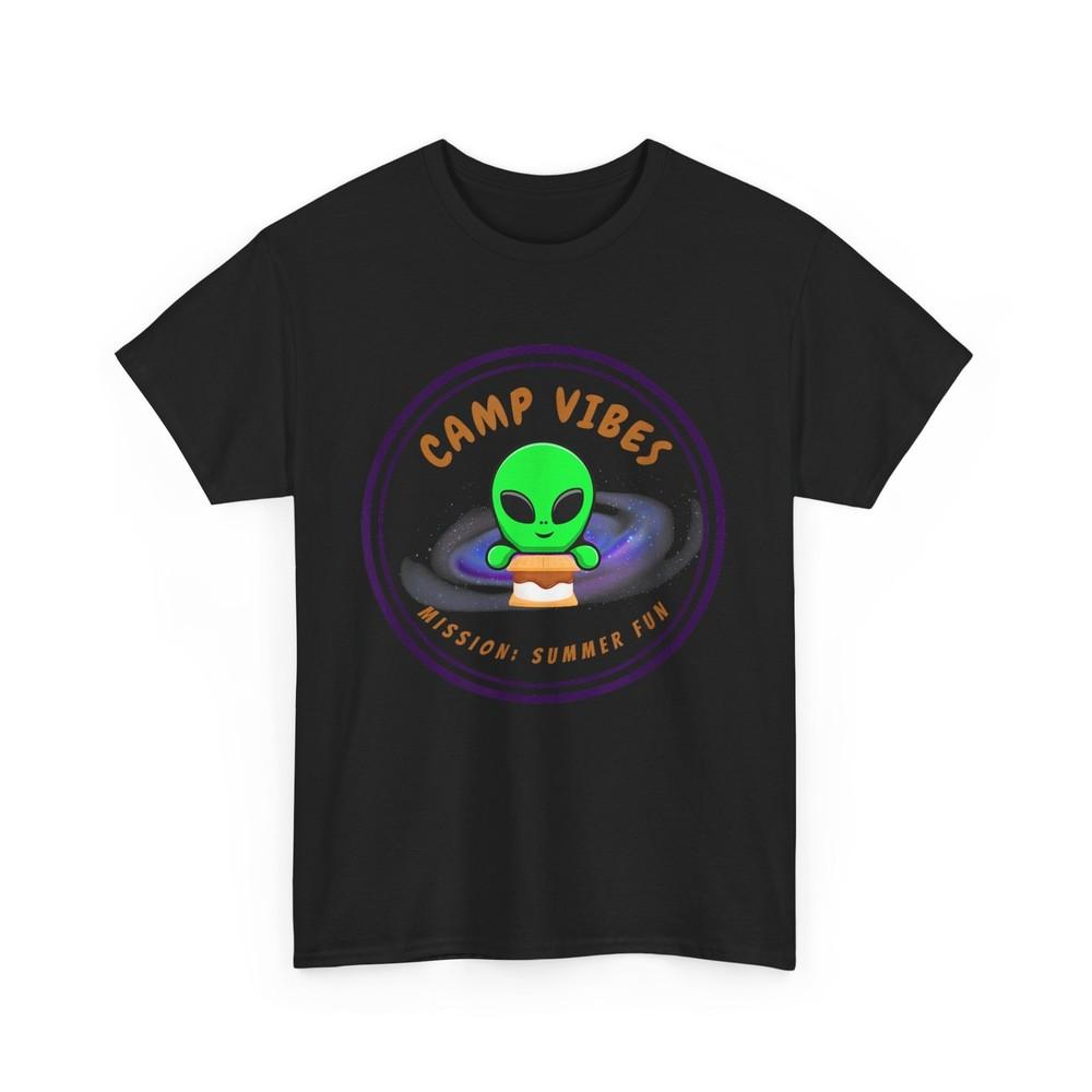 

Camp Vibes Alien T-Shirt, Alien Lovers Summer Vibes Funny T-Shirt 4XL