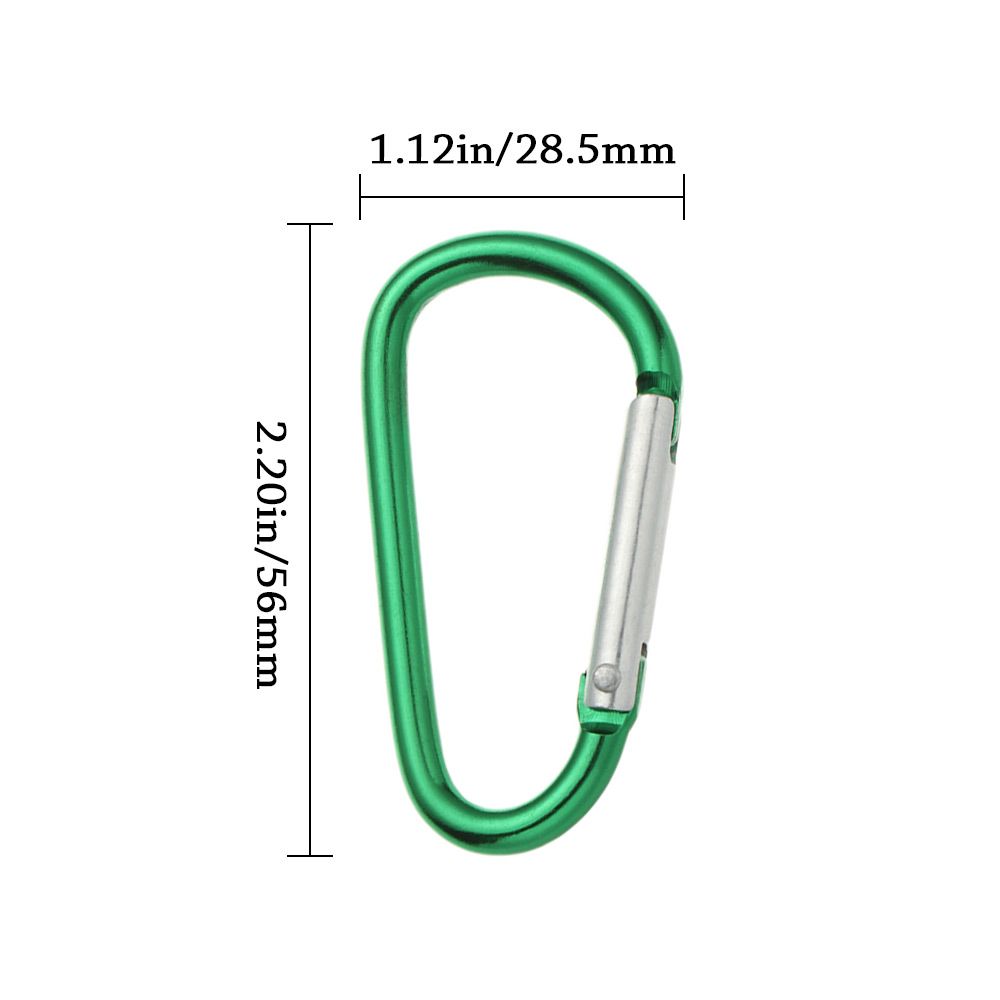 Flerfarget aluminiumsutstyr Legering karabiner Klatreknappspenne nøkkelring Camping Vandring Krok