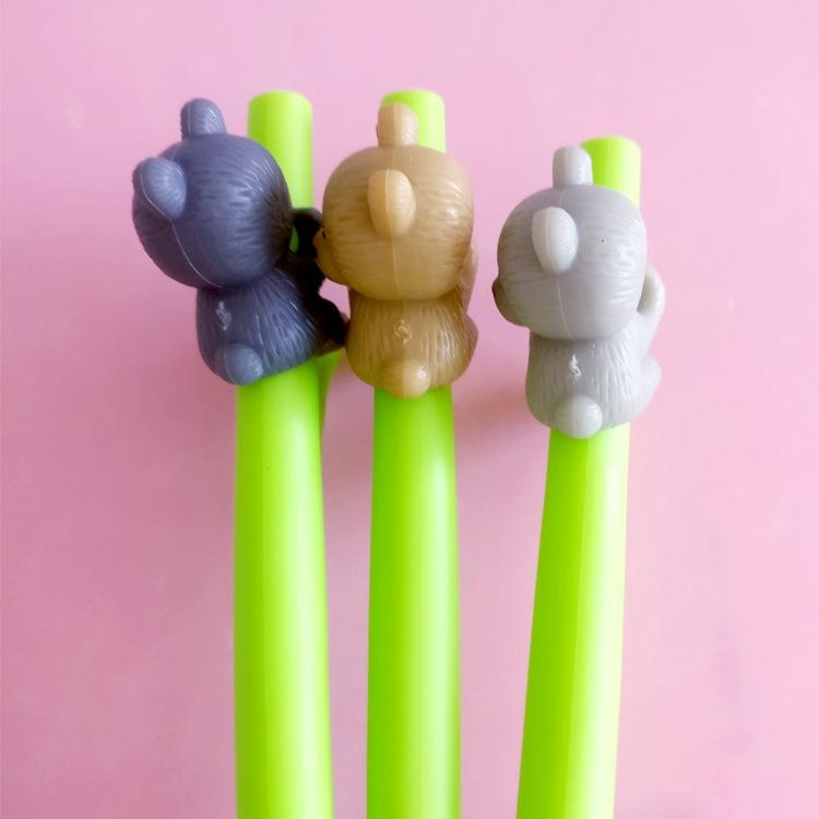 4 Stück/8 Stück Niedlicher Bär Gelstift zum Schreiben 0,5 mm Rollerball Schwarze Farbe Stift Büro Kawaii Zubehör