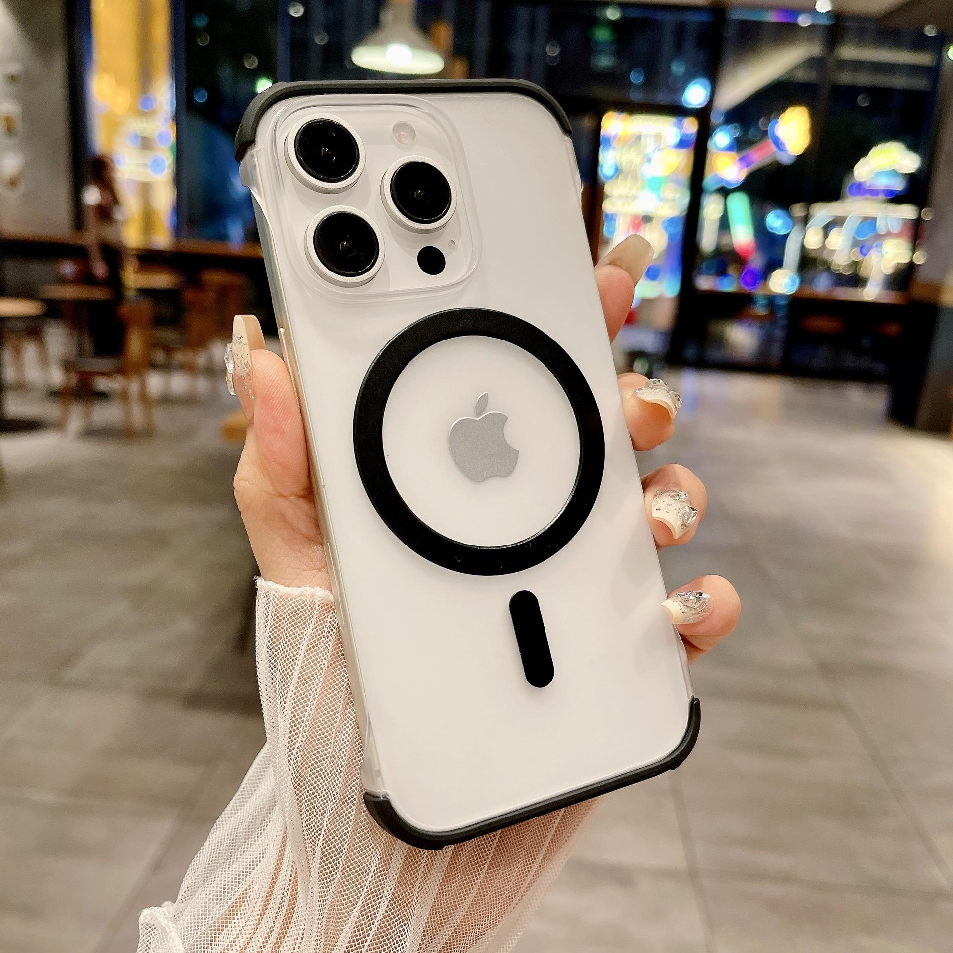 

Подходит для Apple 16proMax Безрамочный Магнитный Чехол для Телефона Матовый IPhone 15 Ультратонкий 14 Чехол для Защиты от Падений iPhone12pro