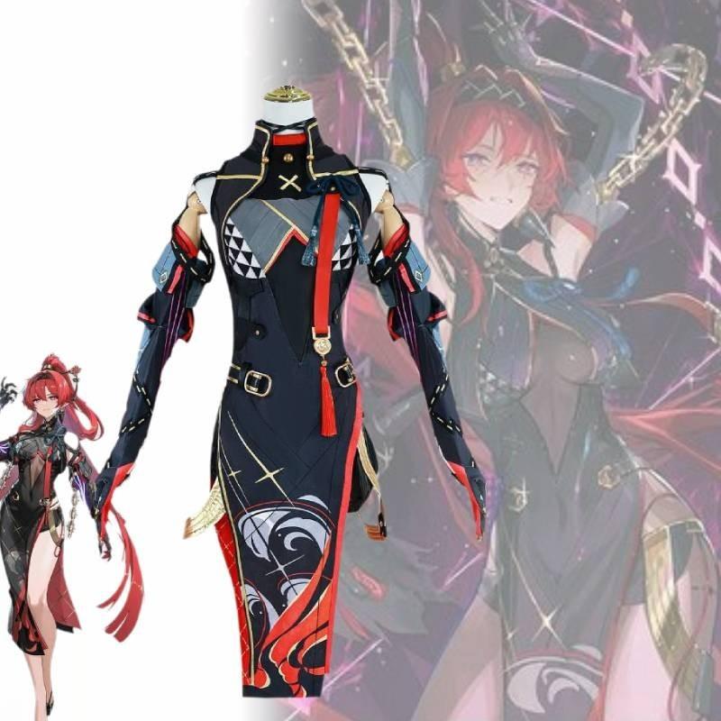 Waves Yinlin Wuthering Cosplay Costume Dress Role Play Outfit Women Polyester