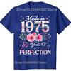 50th Birthday Gifts Men Women 50 Years Old Vintage 1975 T-ShirtWomen Men Clothing Streetwear Graphic T Shirts Harajuku