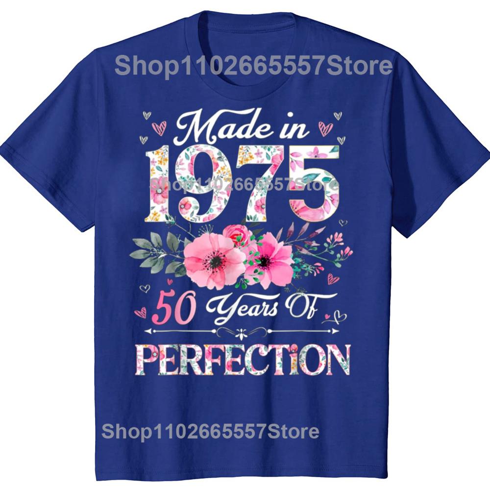 50th Birthday Gifts Men Women 50 Years Old Vintage 1975 T-ShirtWomen Men Clothing Streetwear Graphic T Shirts Harajuku