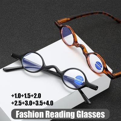 Modische Lesebrille für Damen, trendige Unisex-Lesebrille mit hoher Auflösung, Weitsichtigkeit, Vintage-Brille mit kleinem Rahmen, Presbyopie-Rezepte