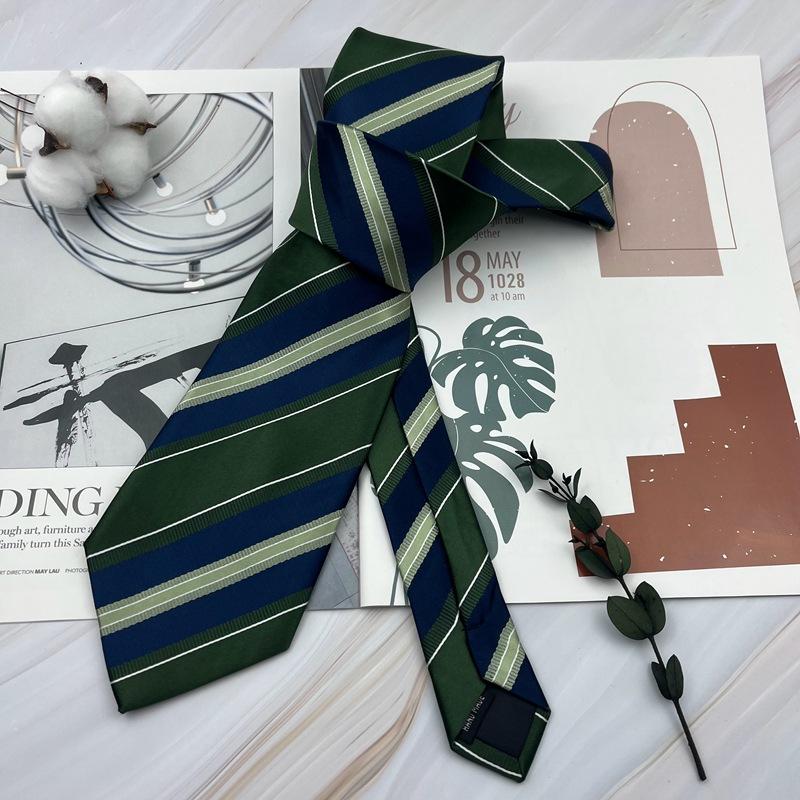 8 cm Stripete Slips Herre Formell Business Brudgom Bryllup Burgunder Kontrasterende Blå og Hvite Striper Herre- og Dame Håndknyttede Skjorter og Slips