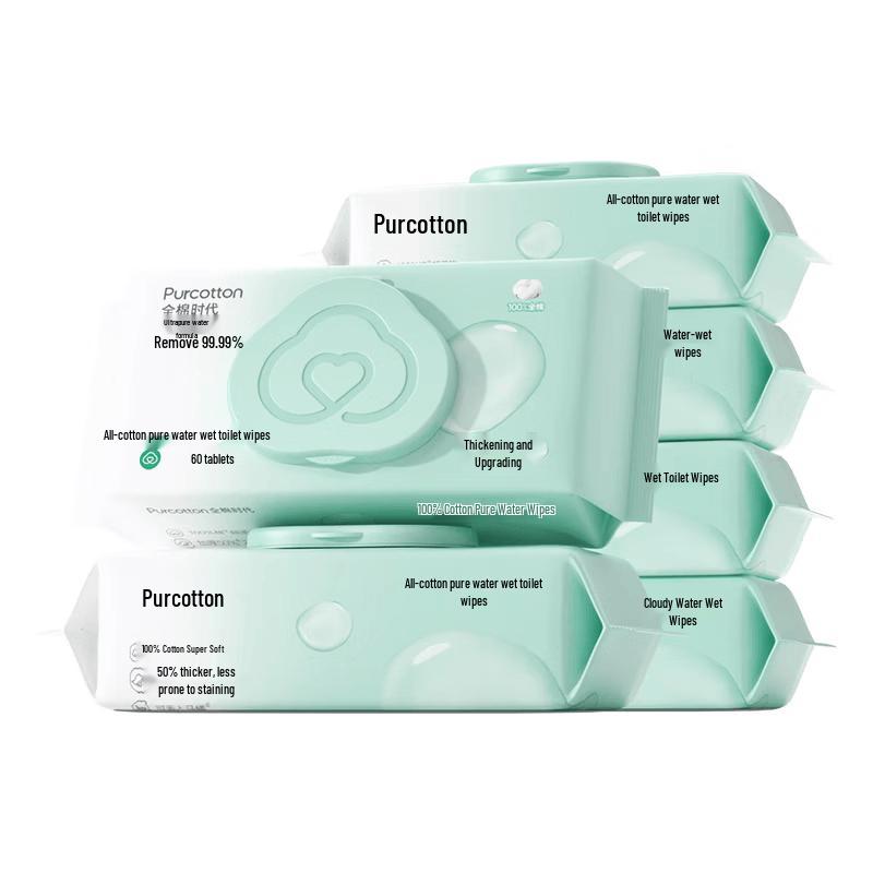PurCotton EDI Pure Water Flushable Wet Wipes