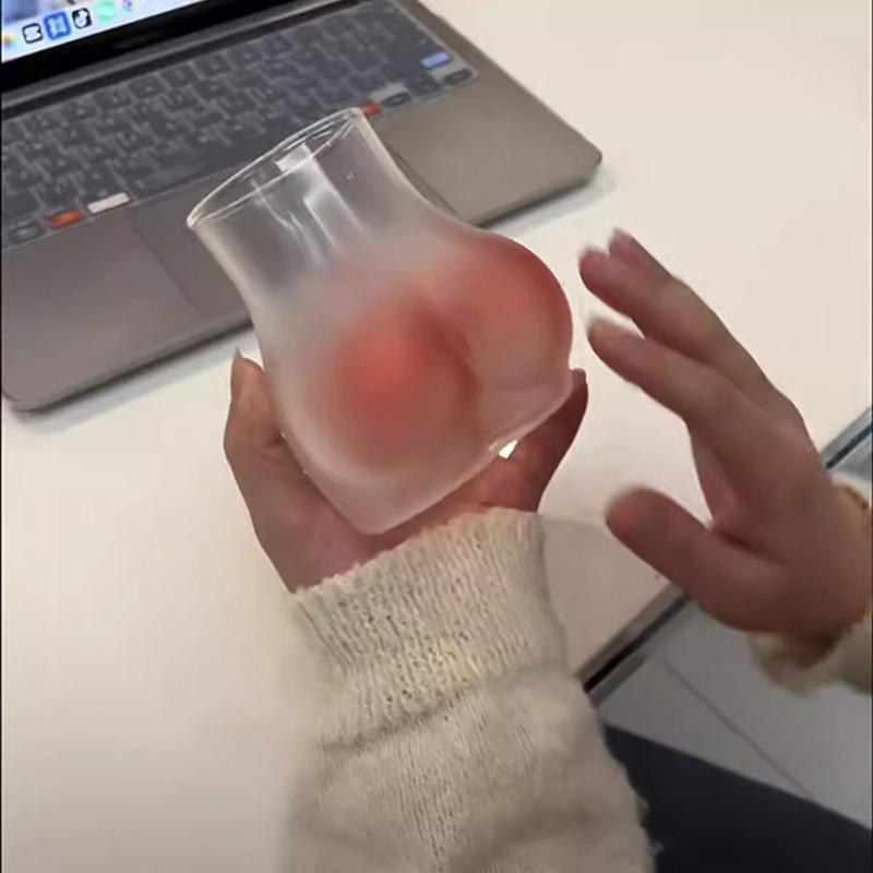 Creative Butt Shaped Mug Funny Butt Coffee Mug Thick Clear Borosilicate Glass Women Body Ass Cup Milk Water Mug For Adults Gift