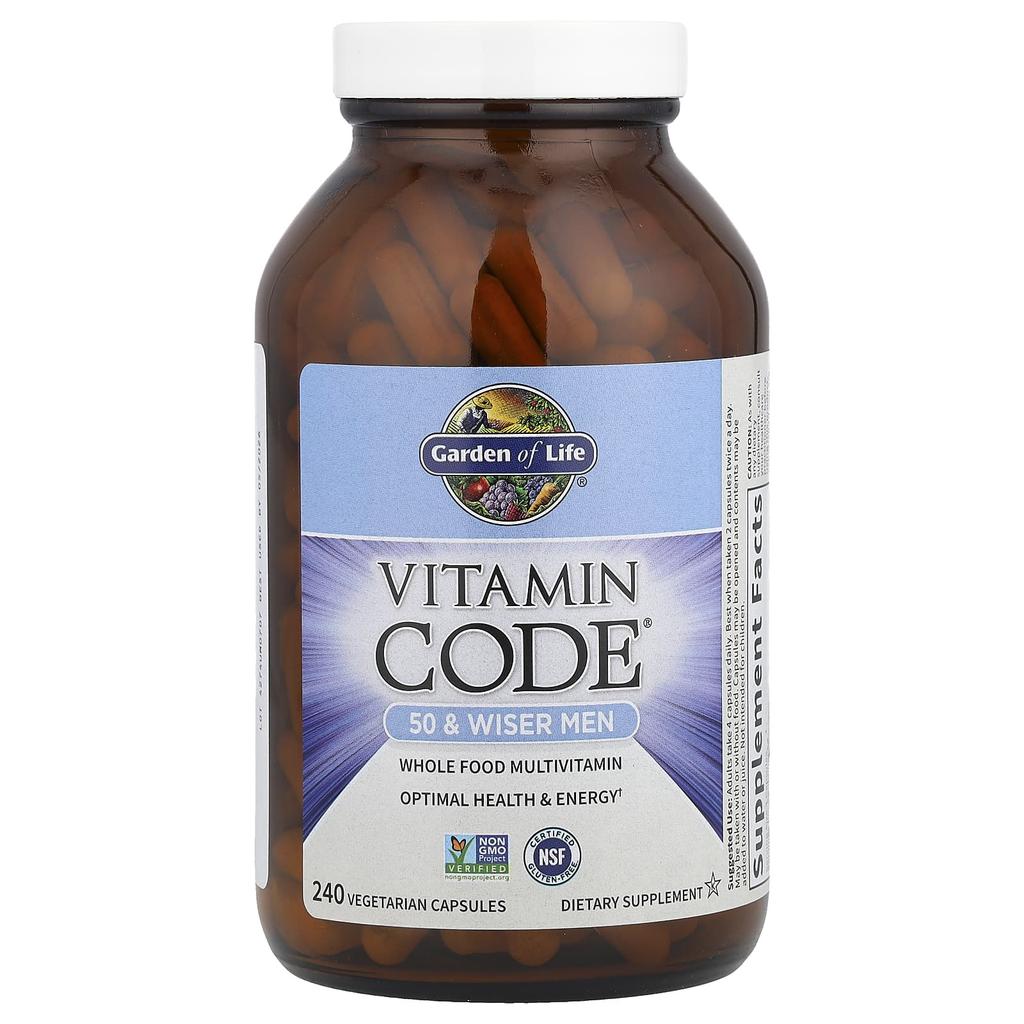 Vitamin Code, Men Over 50, Whole Food Multivitamin, Veggie Capsules 240