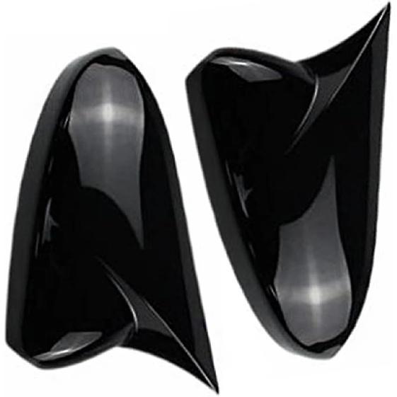 Carbon Fiber Pattern Bright Black Car Side Mirror Cover Rear View Mirror Housing Caps Fit for Chevy Cruze 2009-2014(Carbon Fiber Black)