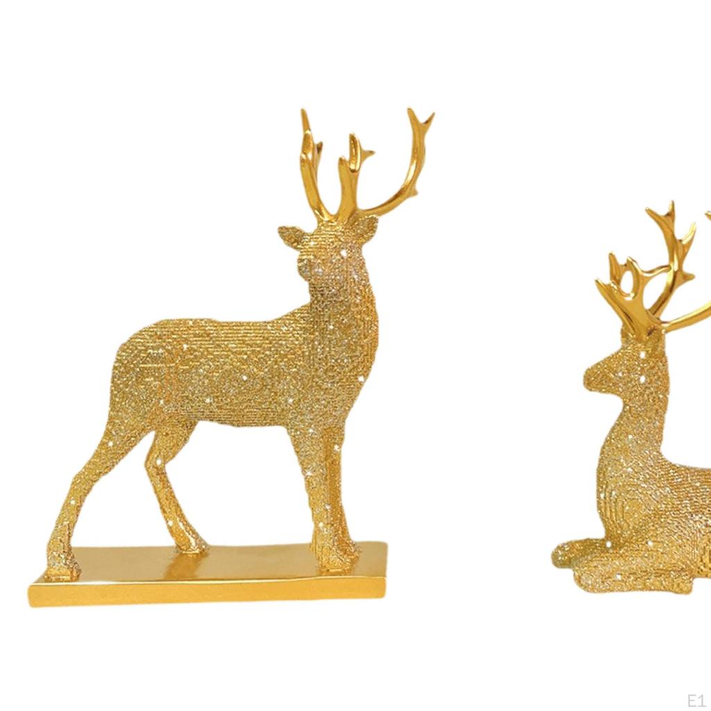 Figurky sobů Jelení řemesla Dekorativní Vtipná Sváteční dekorace Pryskyřičná ozdoba Soška