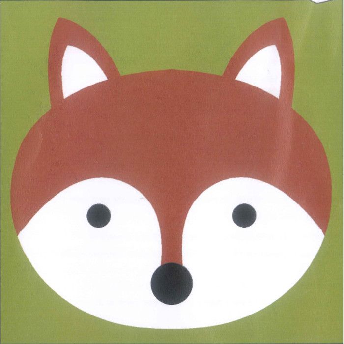 Kit canevas enfant - Margot - Renard - Imprimé gros trous - Aiguille en plastique - Fils laine