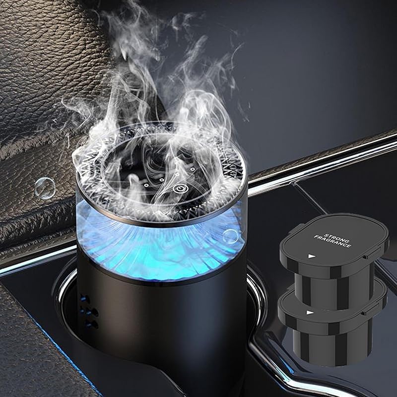 Smart Car Air Freshener, Car Air Freshener Diffuser, Rechargeable Car Aroma Diffuser, 3 Levels of Adjustable Intelligent Car Diffuser Men's Fragrance