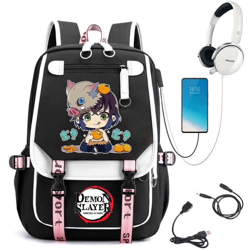 Demon Slayer Anime-Peripherie Rucksack stilvoller Anime-Themen-Schülerrucksack 0084