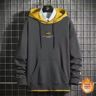 2023 Herren Kapuzensweatshirt im amerikanischen Stil: Slim-Fit, Trendige koreanische Nähte für Frühling & Herbst