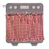 Kitchen Oven Curtain Skirt Handmade Farmhouse Cover with Ruffle Trim under Stove Easy Installation Hideaway Decor